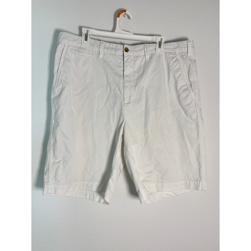 Polo Ralph Lauren Mens White Relaxed Fit Chino Shorts Size 38 Cotton Twill